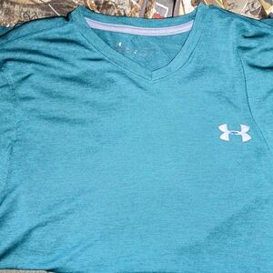Under Armour Teal V-Neck T-Shirt